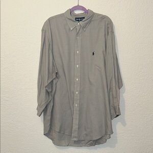 Polo by Ralph Lauren Gray Casual Button Down Shirt